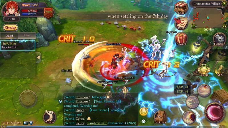 Tính năng trong game MMORPG