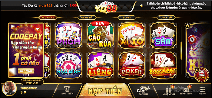 Yo88 Club – Game bài trực tuyến hot